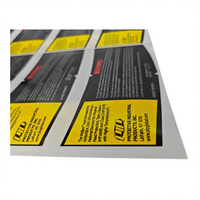 Personalizado adhesivo impermeable de temperatura con etiqueta de impresión