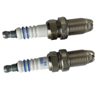 Busi Iridium Platinum Elektroda Ganda Asli 0242229878 FR7DC+ untuk Audi VW BMW Mercedes Benz Bosch Bujia