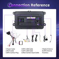 Autoradio Android Podofo 2+32G 7 pouces avec Carplay et Android Auto pour VW/Polo/Skoda/Scirocco/Caddy/Beetle T5 Autoradio d'usine