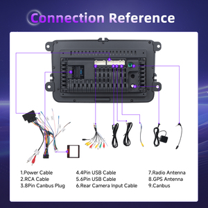 Radio para Auto Podofo 2+32G de 7 Pulgadas con Android, Carplay y Android Auto para VW/Polo/Skoda/Scirocco/<span class=keywords><strong>Caddy</strong></span>/Beetle T5, Autoradio de Fábrica - Product Image 5