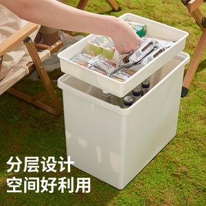 <b>Camping</b> <b>Storage</b> <b>Box</b> Large Capacity Thickened Plastic Rectangle Food Container Outdoor Use - Product Image 4