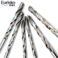 Foret diamanté torsadé électroplaqué de 8 mm pour le perçage et l'alésage industriel de céramique, de graphite et de briques réfractaires