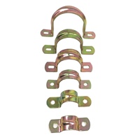 Collier de serrage en U à deux trous en acier inoxydable/aluminium, galvanisé au zinc jaune, pour conduit électrique 1/2 pouce