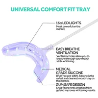 Lampe Accélératrice de Blanchiment Dentaire Lunata Home 16X Puissante Lumière LED Bleue Plateau Étanche IPX7 Matériau ABS pour iPhone/Type-C