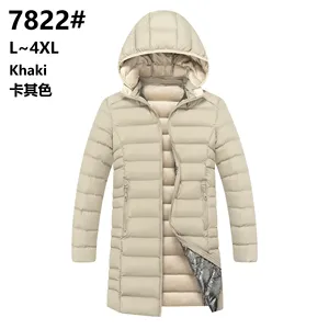 In Stock Men Coat Above The Knee Wintertime Outdoors Warm Parsnip Puffer Jacket For Men