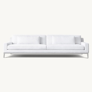 Moderno Conjunto de Sofás Modulares Chesterfield para Sala de Estar, Tapizados, con Esquinas Cuadradas, Patas de <span class=keywords><strong>Aluminio</strong></span>, Relleno de Esponja, Ecológico - Product Image 3