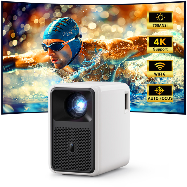 Good Quality Portable Pocket Led HD Mini Projector Android 4K Support Short Throw WiFi Digital Cinema Auto Focus 750 Lumens