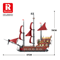 Reobrix jouets 66010 le pirate vengeance jouets blocs de Construction jeux de briques pour enfants assemblage noël anniversaire cadeau jouet de Construction