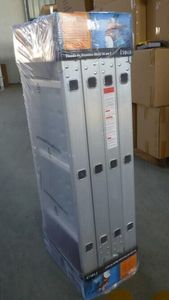 Escada de Alumínio Dobrável Multifuncional 4*3 Degraus 3.7m com Capacidade de Carga de 150KG, Adequada para Uso Externo e Canteiros de Obras - Product Image 6
