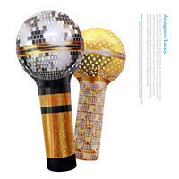 Décorations de fête d'anniversaire pour filles, accessoires photo, microphone, ballons disco