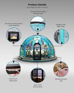 2.6M à 6M SizeFull House piscine d'hiver événement de <span class=keywords><strong>jardin</strong></span> commercial <span class=keywords><strong>Igloo</strong></span> Round Dome House tente - Product Image 2