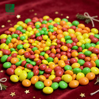 Bonbons gélifiés halal aux fruits, en forme de boules colorées, imprimés de dessins animés, en gros, emballage personnalisé OEM, directement de l'usine