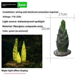 Lumière de paysage extérieure de <span class=keywords><strong>Noël</strong></span> en résine en forme de bourgeon de bambou, LED blanc chaud, étanche IP65, avec CRI 90, version solaire/à brancher 24V - Product Image 6