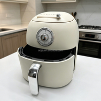 Friteuse à air manuelle RTS 4,5 L certifiée CE, design rétro classique en plastique, électrique, pour hôtels et usage domestique