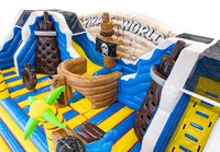 Ciudad de Diversión Inflable Comercial con Temática Pirata, Castillo Inflable Grande de PVC, Parque Infantil Inflable para Alquiler en Eventos
