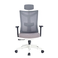 Chaise de luxe pivotante à dossier haut ergonomique en maille blanche, avec accoudoirs, Support de styliste, pour bureau, vente en gros, offre spéciale,