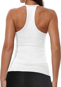 Camiseta sin mangas transpirable <span class=keywords><strong>de</strong></span> talla grande para mujer, cuello en V acanalado, ajuste ceñido, ideal para el verano y el ejercicio. - Product Image 2