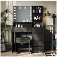 Table de toilette moderne et simple sur mesure pour chambre à coucher, meuble de maquillage en bois pour appartement et hôtel