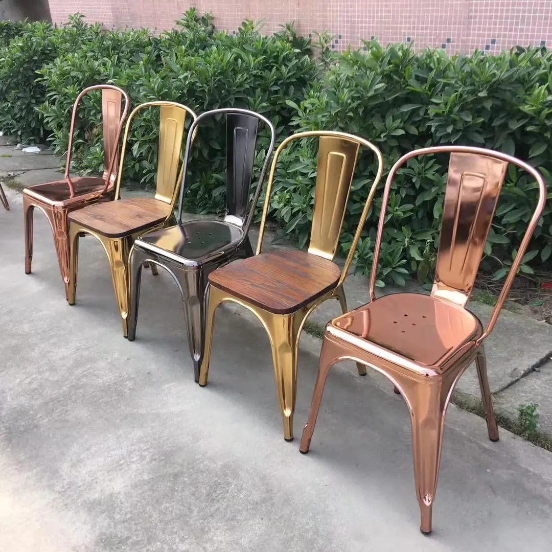 (SP-MC035) cadeiras de jantar de metal industrial Do Vintage moderno usado cadeira do restaurante para venda restaurante