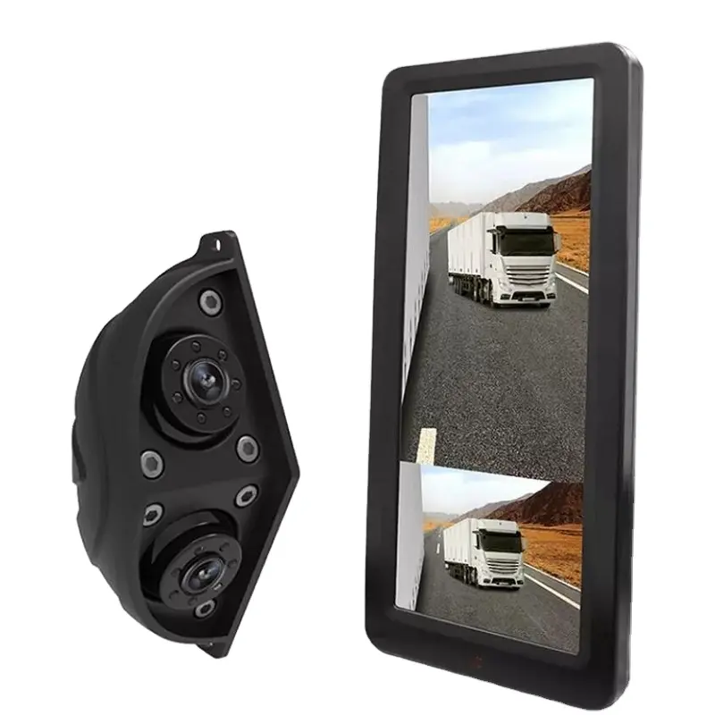 AHD 1080P IPS screen 12.3 Inch Full Display Truck Side View Mirror Monitor With 1080p Ahd Dual lens Camera