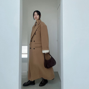 <span class=keywords><strong>Abrigo</strong></span> <span class=keywords><strong>de</strong></span> lana para mujer Otoño e Invierno abrigos <span class=keywords><strong>de</strong></span> invierno <span class=keywords><strong>de</strong></span> alta calidad cálidos alargados con doble botonadura - Product Image 3