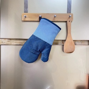 Gant de four à micro-ondes en coton durable avec silicone antidérapant, épaissi, résistant à la chaleur, pour la pâtisserie - Product Image 4