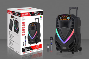 Draagbare Karaoke Mic Soundbox 12 "Trolley Speakers Met 2 Draadloze Muro 12 Inch Line <span class=keywords><strong>Array</strong></span> Luidsprekeronderdelen Accessoires V12 V15 - Product Image 6