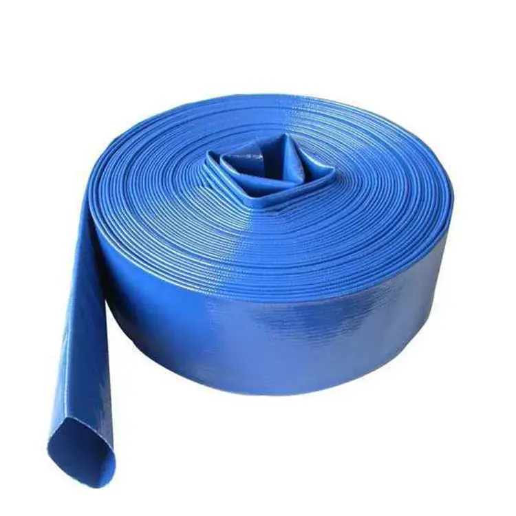 1.5" x 50 FT Reinforced Lay Flat Hose, 60 psi Water Pump Pipe, Weather Resistant PVC Layflat Hose for Water Transfer