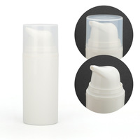 Flacon pompe airless 50 ml en PET à 30 filetages pour mousse et lotion, personnalisable avec logo, pour nettoyant visage, emballage cosmétique rechargeable