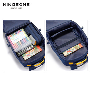 Kingsons Customized Lightweight <b>Student</b> <b>Backpack</b> Multi Layer Breathable For Grades 1-6 School Education Unisex - Product Image 3