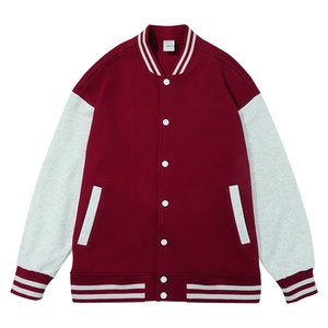 Veste unisexe classique style américain à col montant, coupe ample, en molleton 100 % coton 410 g/m², épaules tombantes, durable et écologique - Product Image 3