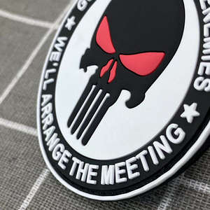 Tùy chỉnh PVC nóng bán cá nhân móc và vòng tròn chuyên nghiệp Skull mềm 3D PVC cao su nhãn vá cho hàng may mặc - Product Image 4