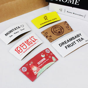 Großhandel Pappe Pappbecher Tee Getränk Pappbecher Hüllen Kraft Takeaway Kaffeetasse Hüllen - Product Image 3