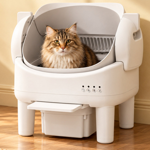 Caja de Arena Inteligente Autolimpiable para Gatos, Robot de Control de Arena con Sensor de Radar y Protección de Seguridad, Inodoro Automático para Gatos, Suministros para Mascotas - Product Image 2