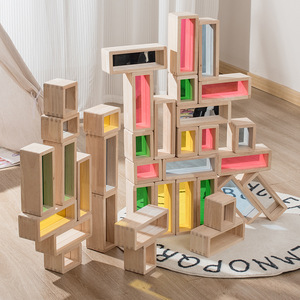 Juego de bloques de construcción de madera para niños, juguete educativo, 36 piezas - Product Image 2