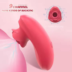 Vibrador de Clítoris y Pezones con Forma de Rosa, Resistente al Agua, 10 Velocidades, Estimulador de Punto G para Mujeres, con Mango - Product Image 3