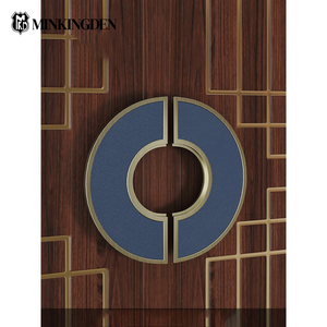 Nouvelle poignée de porte de style chinois, incrustée de pierre de jade, forme semi-ronde, pour <span class=keywords><strong>hôtel</strong></span> de luxe, quincaillerie de porte d'entrée en bois massif - Product Image 3