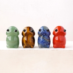 Pierre de cristal naturel transfrontalière, figurine décorative mignonne en forme de champignon fée, <span class=keywords><strong>améthyste</strong></span> <span class=keywords><strong>blanche</strong></span> brute sculptée - Product Image 2