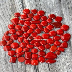 หินขัดรูปทรงอิสระรูปแก้วเศษหินหินเป็นเอกลักษณ์สำหรับงานฝีมือ DIY สีแดงวัสดุสำหรับสะสมจำนวนมาก - Product Image 1