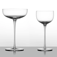 Vente en gros, offre spéciale, verres à vin élégants en cristal avec longue tige, champagne, tasses à dessert, bière, martini, verres coupés en cristal