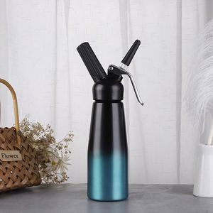 Highly Durable Aluminum <b>Whipped</b> <b>Cream</b> Dispenser Whip <b>Cream</b> Maker <b>Canister</b> with 3 Decorating Nozzles Cleaning Brush - Product Image 5