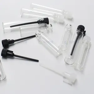 1 мл 2 мл 3 мл пустые прозрачные маленькие пробирки для теста мини-косметические стеклянные флаконы для распыления парфюмерного масла