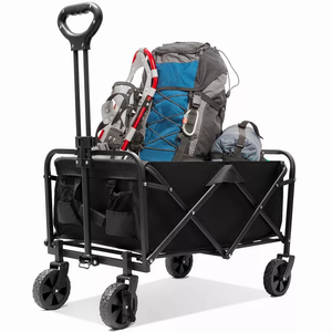 2027 Outdoor <b>Foldable</b> Trolley Garden Collapsible Folding Camping <b>Wagon</b> Stroller With Wheel - Product Image 4
