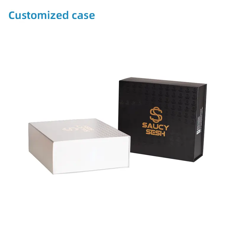 Custom Luxury Printing private label Logo Book Shaped Rigid Cardboard Foldable magnetic gift box packaging ribbon handle folding