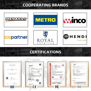 طاولة عمل جديدة مربعة الشكل للمطاعم من الفولاذ المقاوم للصدأ مع حوض باكسبلاش مع خزانة - Product Image 5