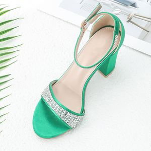 Nuovi <span class=keywords><strong>sandali</strong></span> vintage personalizzati alla moda scarpe da <span class=keywords><strong>donna</strong></span> si abbinano tutti con strass <span class=keywords><strong>tacco</strong></span> <span class=keywords><strong>medio</strong></span> con scarpe a una linea tacchi alti - Product Image 2