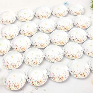 Plateau à bijoux rond en céramique Crisky, boîte cadeau <span class=keywords><strong>pour</strong></span> fête prénuptiale, fiançailles, <span class=keywords><strong>anniversaire</strong></span> - Rangement d'accessoires <span class=keywords><strong>pour</strong></span> femmes 4,57 pouces (feuille d'or) - Product Image 6