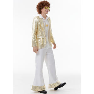 Costumes d'halloween pour hommes amour Hippie Costume 1960s scène Performance manteau chemise pantalon perruque fantaisie Cosplay ensemble de <span class=keywords><strong>vêtements</strong></span> - Product Image 2