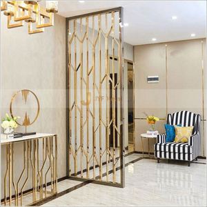 EX098 Modern Design Laser Cut Stainless Steel MultiFunctional Durable <b>Screen</b> Partition Fixed Room Divider for Salon <b>Wall</b> Decor - Product Image 6