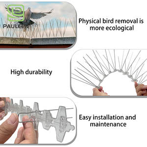 Piques <span class=keywords><strong>anti</strong></span>-oiseaux en plastique à base de plastique, bandes d'aiguilles économiques pour éloigner les oiseaux - Product Image 4